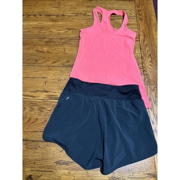 Lululemon Vintage Tank Top Bright Neon Pink Size 4 Small Nike Shorts S20 - Picture 5 of 7